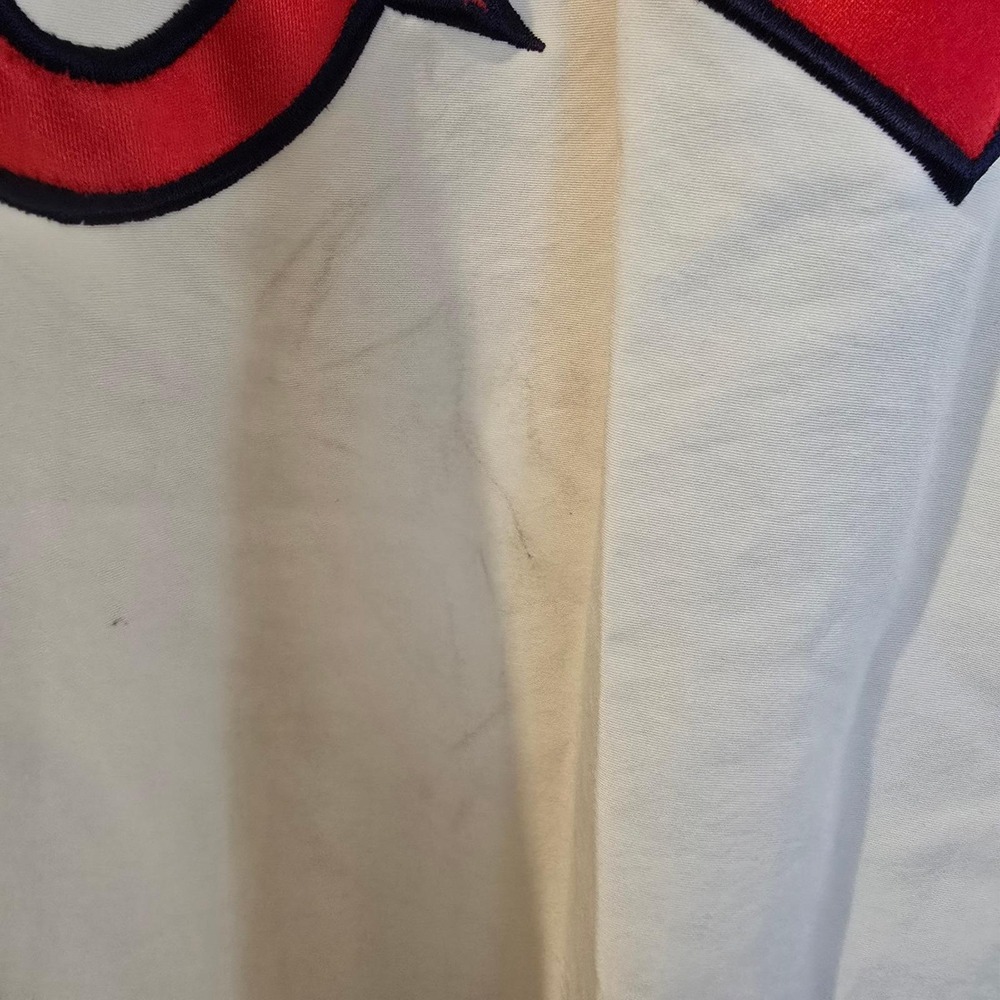 Vintage Starter Cleveland Indians MLB Windbreaker Pullover White Jacobs Field 2X - Picture 5 of 9